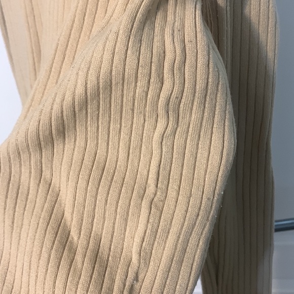 2/$15 Nude Mock Neck Shoulder less Forever 21 Knit Shirt - Picture 5 of 5